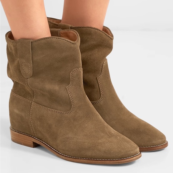 Isabel Marant Crisi Suede Ankle Boots in Brown size 37 - Picture 1 of 9